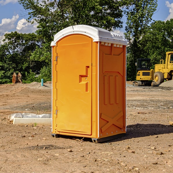 how often are the porta potties cleaned and serviced during a rental period in Saul KY